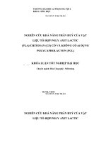 Nghiên cứu khả năng phân hủy của vật liệu tổ hợp poly axit lactic (PLA)Chitosan (CS) và không có sử dụng polycaprolacton (PCL) 