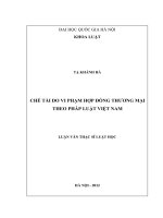 Chế tài do vi phạm hợp đồng thương mại theo pháp luật việt nam 