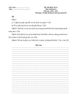 Đề thi hk 2 sinh 8 có đap án HD châm