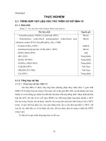 Nghiên cứu tổng hợp, biến tính vật liệu mao quản trung bình SBA 15 làm xúc tác cho quá trình cracking phân đoạn dầu nặng Chuong II  thuc nghiem
