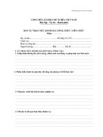 Phiếu đánh giá CC là lãnh đạo