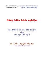 Kinh nghiệm rèn chữ viết cho học sinh lớp 5