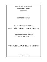 Phát triển cây keo ở huyện bắc trà my, tỉnh quảng nam 