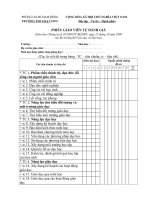 Phiếu tự đánh giá chuẩn nghề nghiệp của GV