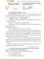 Đề thi học kì 1 môn Tiếng Việt lớp 4 trường tiểu học Kim An, Hà Nội năm 2013 - 2014