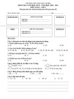 TOÁN LỚP 1.CUỐI KÌ II.10.11