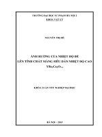 Ảnh hưởng của nhiệt độ đế lên tính chất mang siêu dẫn nhiệt độ cao YBa2Cu3O7