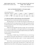 Báo cáo phổ biến và ứng dụng SKKN năm học 2010 2011