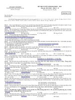 Đề thi Đại học 2011 có đáp án
