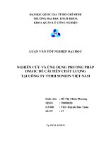 nghiên cứu và ứng dụng phương pháp dmaic để cải tiến chất lượng tại công ty tnhh sonion việt nam