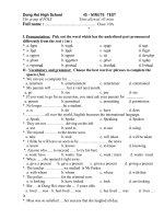 Test 2, Tieng Anh 10