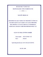 thành phàn sâu hại củ khoai tây nhập khẩu từ tỉnh vân nam trung quốc tại cửa khẩu lào cai, đặc điểm hình thái, sinh học của ngài củ khoai tây phthorimaea operculella zeller và biện pháp kiểm dịch thực vật