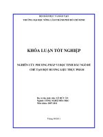 Nghiên cứu phương pháp vi bọc tinh dầu ngò để chế tạo bột hương liệu thực phẩm