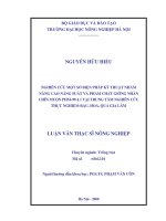 nghiên cứu một số biện pháp kỹ thuật nhằm nâng cao năng suất và phẩm chất giông nhãn chín muộn phm991.1 tại trung tâm nghiên cứu thực nghiệm rau, hoa, quả gia lâm