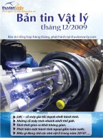BẢN TIN VẬT LÍ THÁNG 12 2009