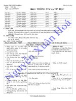 giáo án tin hoc 6 từ tiết 01 đến 19