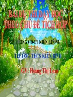 TÍCH HỢP KIẾN THỨC LIÊN MÔN VÀO BÀI SỰ NỔI  LÝ 8