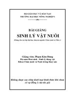 bài giảng sinh lý học vật nuôi