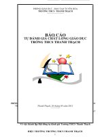 Báo cáo Tự đánh giá chất lượng giáo dục của Trường THCS Thanh Thạch