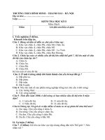 Đề kiểm tra 1 tiết môn Địa lí lớp 7