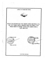 Báo cáo đánh giá tác động môi trường cho kho chứa thuốc bảo vệ thực vật và phân bón vi sinh   cần thơ