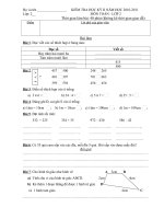 ĐỀ THI HK II   TOÁN LỚP 2, NĂM HỌC 2010 2011