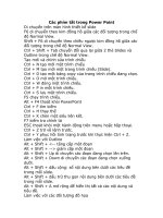 tổ hợp phím tắt