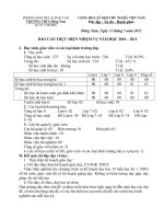 Báo cáo tổng kết chuyên môn năm học 2010 2011