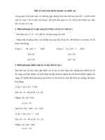 Một số cách tính nhẩm nhanh và chính xác