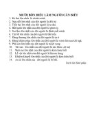 MUOI BON ĐIEU BAN CAN BIET