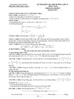 Đề và đáp án thi thử đại học Hậu Lộc 1 Thanh Hóa