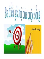 Ba điều giá trị của cuộc sống