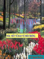 TLV  Nói,viết và bảo vệ môi trường ( Tuần 32 )