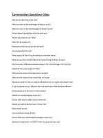 Conversation questions cities 