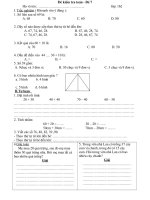 de thi toan lop 1 ki 2