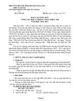 Báo cáo tổng kết năm học 2010   2011