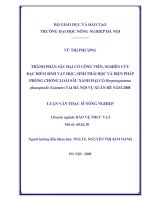 thành phần sâu hại cỏ công viên, nghiên cứu đặc điểm sinh vật học, sinh thái học và biện pháp phòng chống loài sâu xanh hại cỏ herpetogramma phaeoptralis (guenée) tại hà nội vụ xuân hè năm 2008