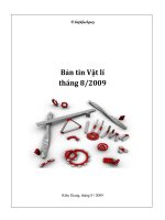 BẢN TIN VẬT LÍ THÁNG 9 2009