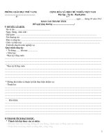 Mẫu báo cáo thành tích cá nhân