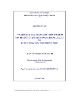 nghiên cứu giải pháp giảm thiểu ô nhiễm môi trường ở cụm tiểu công nghiệp sản xuất đá huyện đông sơn, tỉnh thanh hóa