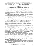 Báo cáo đánh giá thực hiện nhiêm vụ năm học 2010  2011