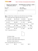 Đề thi học kì 1 môn Toán lớp 4 trường tiểu học Kim An, Hà Nội năm 2013 - 2014