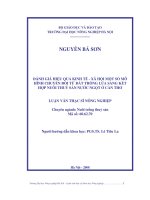 đánh giá hiệu quả kinh tế  xã hội một số mô hình chuyển đổi từ đất trồng lúa sang kết hợp nuôi thuỷ sản nước ngọt ở cần thơ