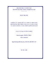 nghiên cứu ảnh hưởng của thời vụ trồng đến sinh trưởng, phát triển, năng suất và chất lượng của một số giống cà chua trồng không dùng đất