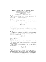 Thi thử môn Toán đợt 4 (có đáp án)