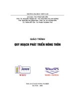 Giáo trình Quy hoạch phát triển nông thôn