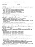 ĐỀ THI THƯ TN SINH