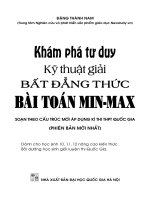 khám phá tư duy kỹ thuật giải bất đẳng thức bài toán min   max   đặng thành nam