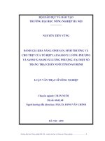đánh giá khả năng sinh sản, sinh trưởng và cho thịt của tổ hợp lai sasso x lương phượng và sasso x (sasso x lương phượng) tại một số trang trại chăn nuôi tỉnh nam định