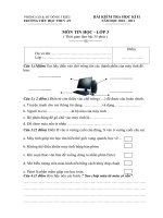 Đề thi HKII môn Tin học